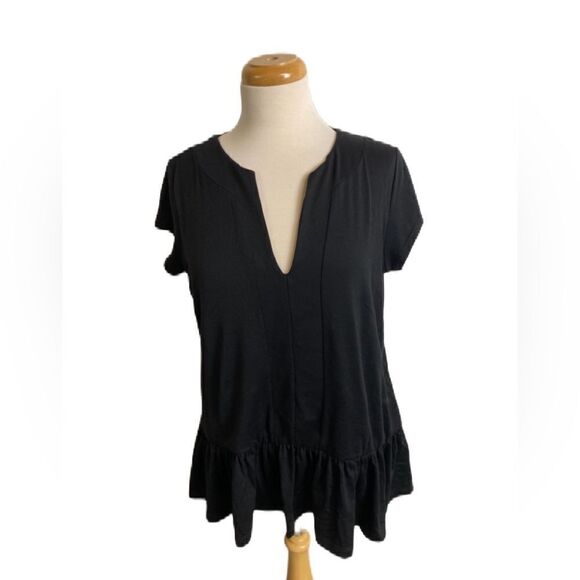 #511  SUSANA MONACO Black Stretch Blouse - Picture 1 of 6